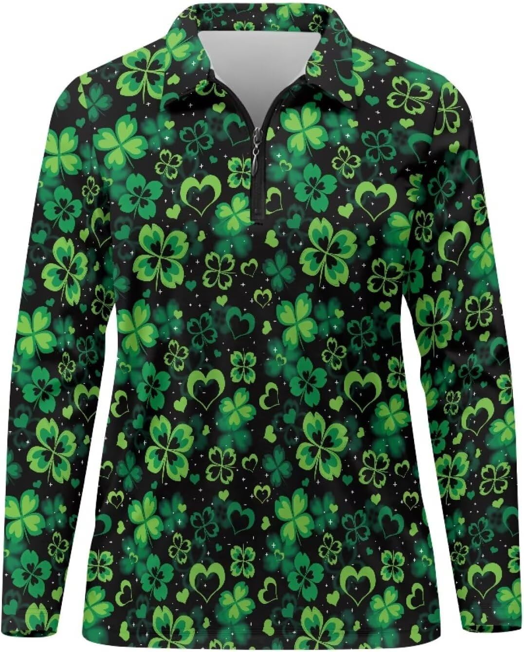 Women's Long Sleeve Golf Polo Shirts Quarter Zip Pullover Quick Dry Athletic Workout Tennis Top XS-2XL