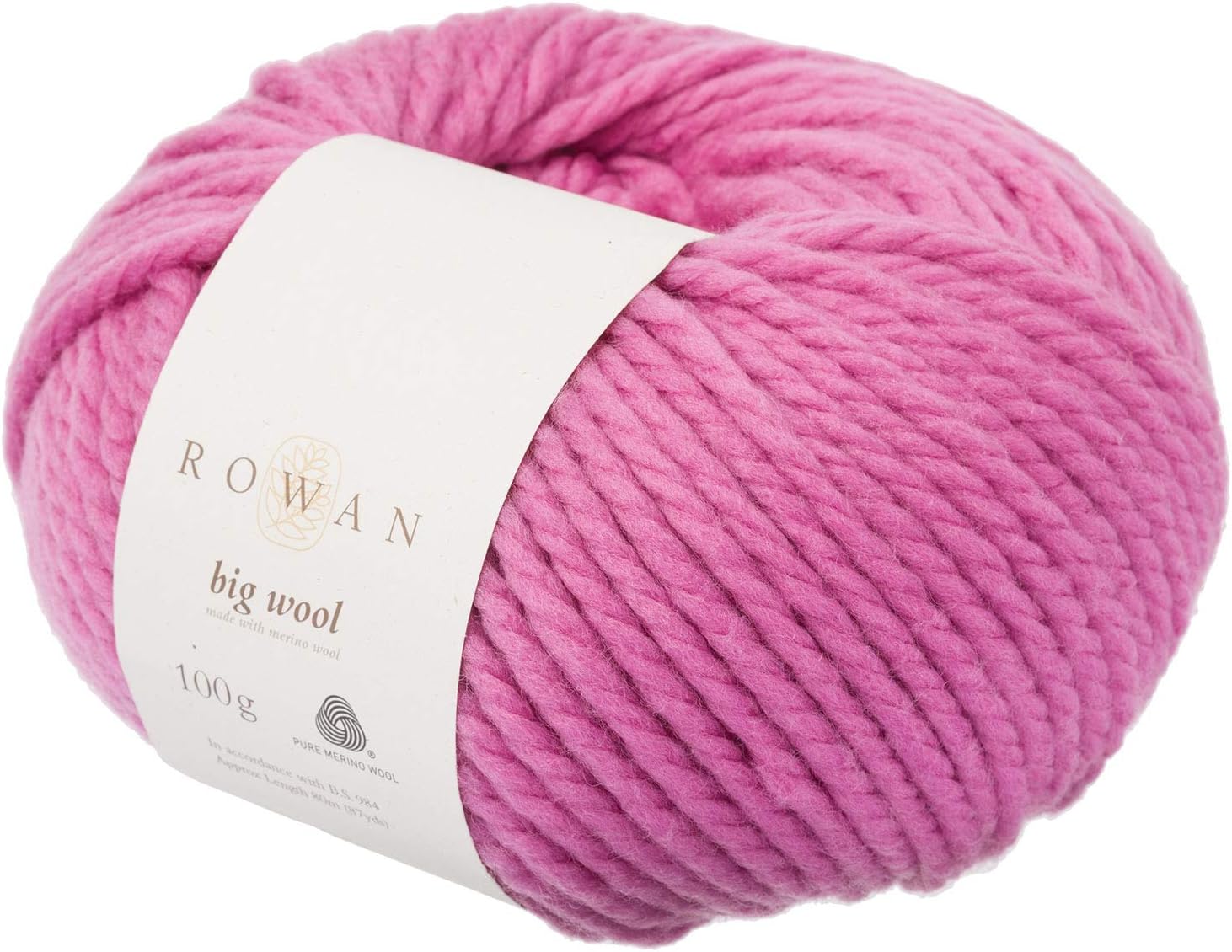 Rowan Big Wool Aurora Pink 100% Wool Yarn - 100g