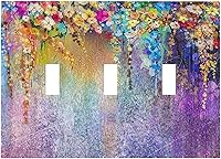 Vista 86 de Mid Century Morden Boho - Placa de pared para interruptor de luz dúplex de 1 banda, placa frontal decorativa eléctrica para receptáculo para baño