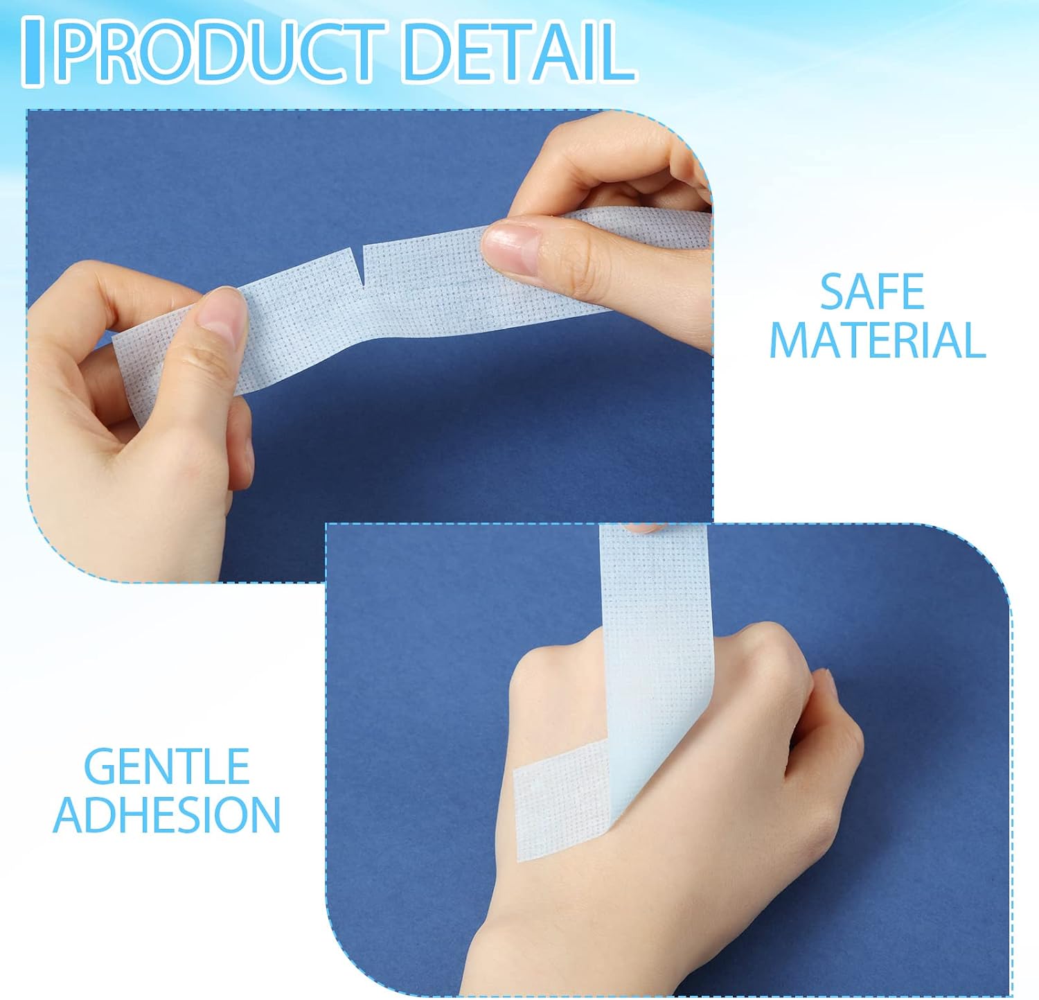 Nuanchu 6 Rolls Removal Silicone Blue Tape Reusable Adhesive Waterproof Silicone Tape(1 Inch x 3.9 Yards)