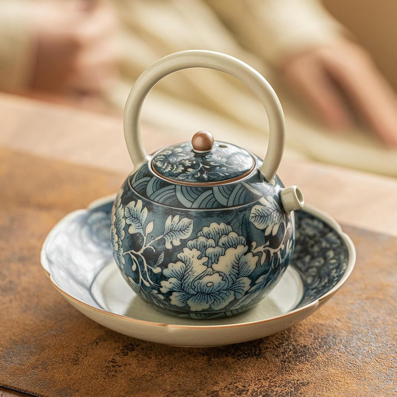 250Ml/8.5oz Household Blossoming Teapot, Retro Ru Kung Fu Kung Fu Tea Set Tea Pot - Teapot