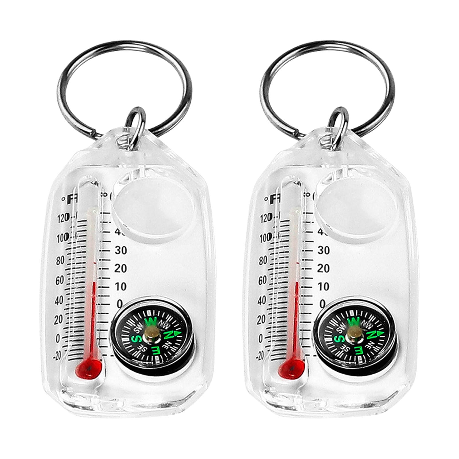 oringnat Pocket Survival Compasses Multifunction Compasses Thermometers Pocket Sized Compasses Pendant