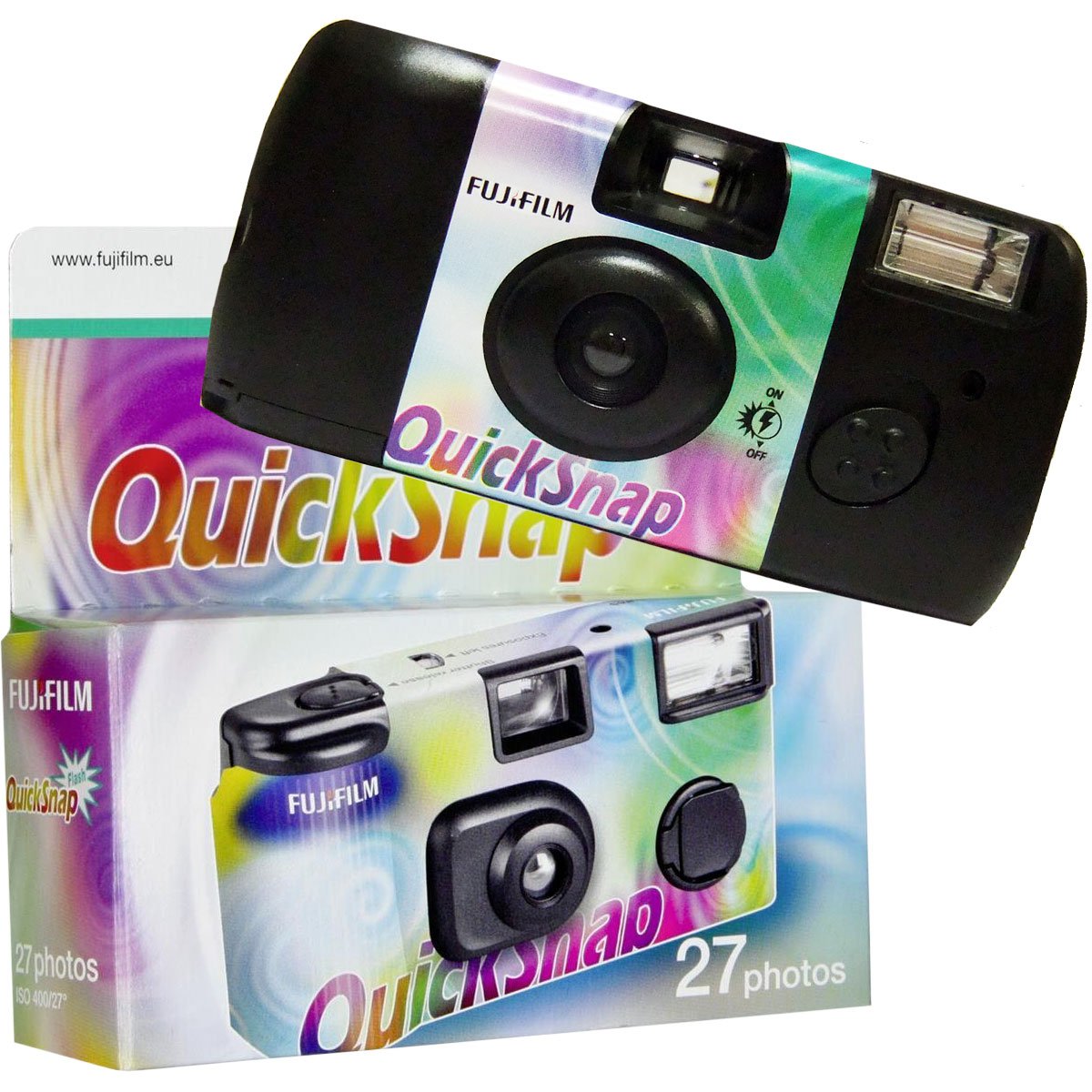 5 x jednorazowe kamery Fujifilm Quicksnap Flash, 27 zdjęć, z lampą błyskową