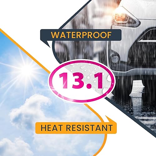 Vista 27 de Magnet Me Up: Calcomanía magnética ovalada negra de 13.1 pulgadas de media maratón, 4 x 6 pulgadas, imán automotriz resistente para automóvil