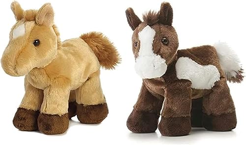 Aurora Paint - Caballo de peluche y prancer Red Roan Horse Mini Flopsie de 8 pulgadas