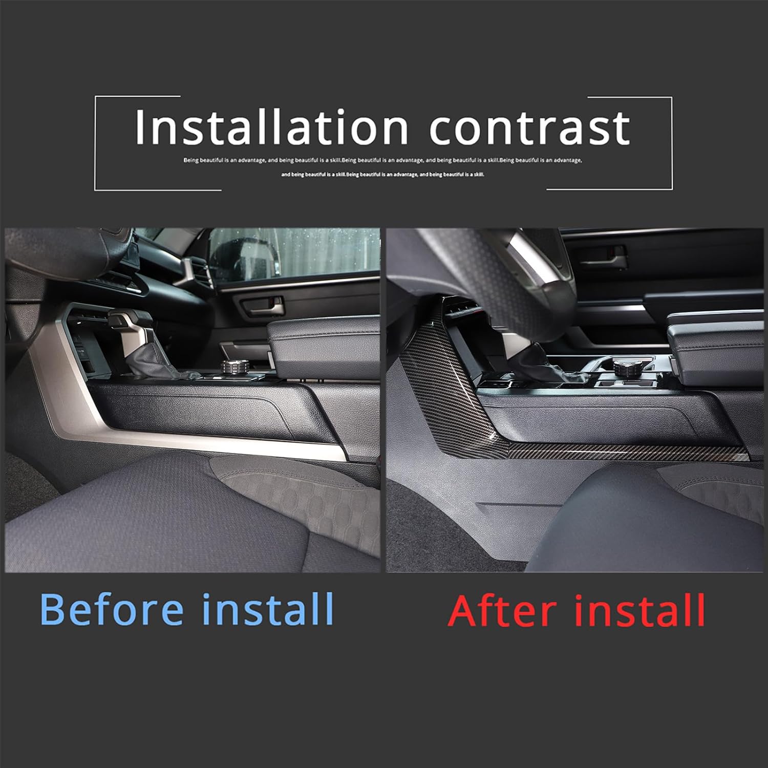 Gear Shift Panel Frame Trim for Toyota Tundra 2022-2024 /Sequoia 2023-2024 Accessories