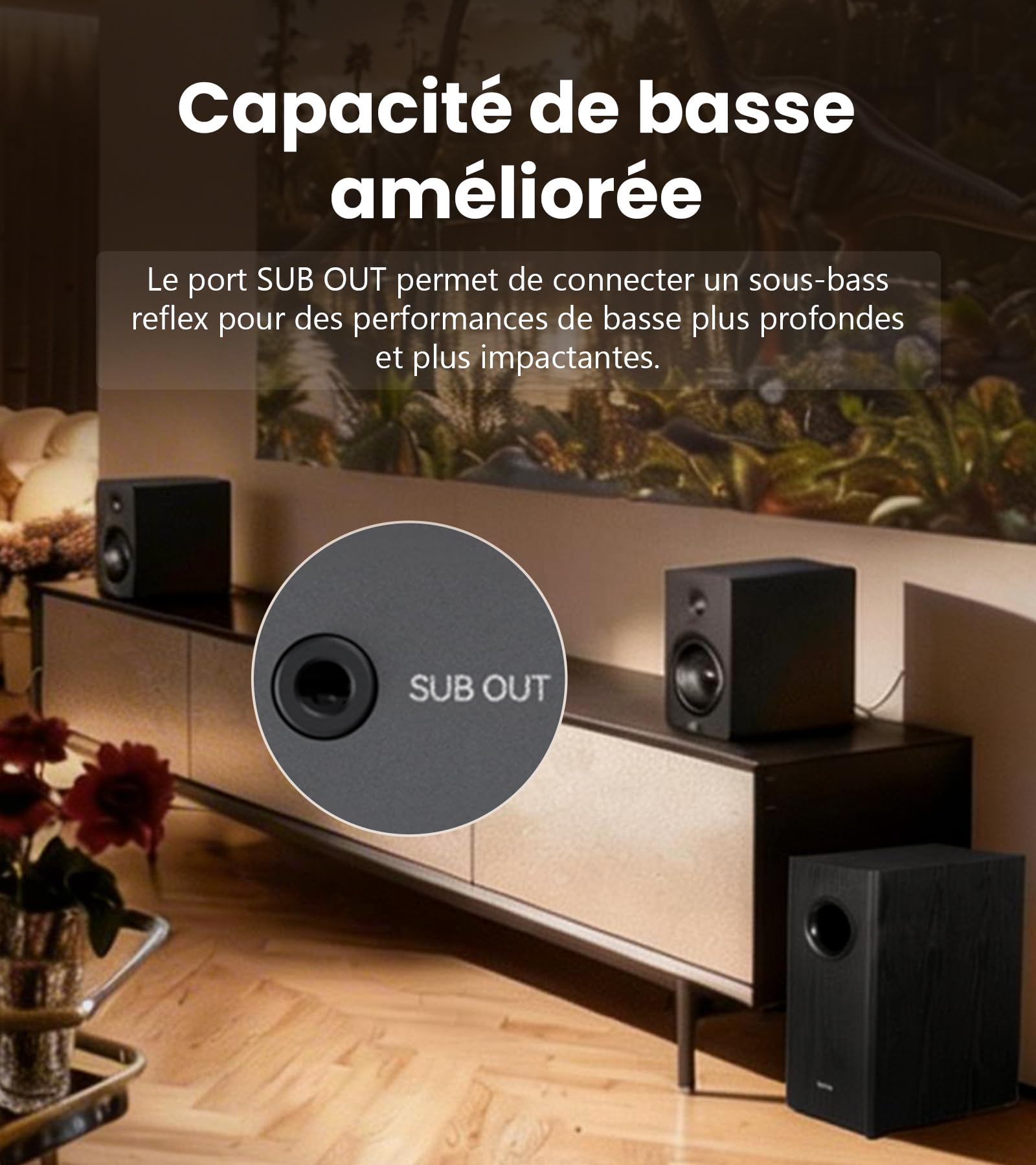 Edifier M90 Enceintes de bibliothèque, 100W RMS, Hi-Res Audio, LDAC, Bluetooth 6.0, HDMI eARC, Optique, USB-C, AUX, Sortie Caisson, télécommande-Noir