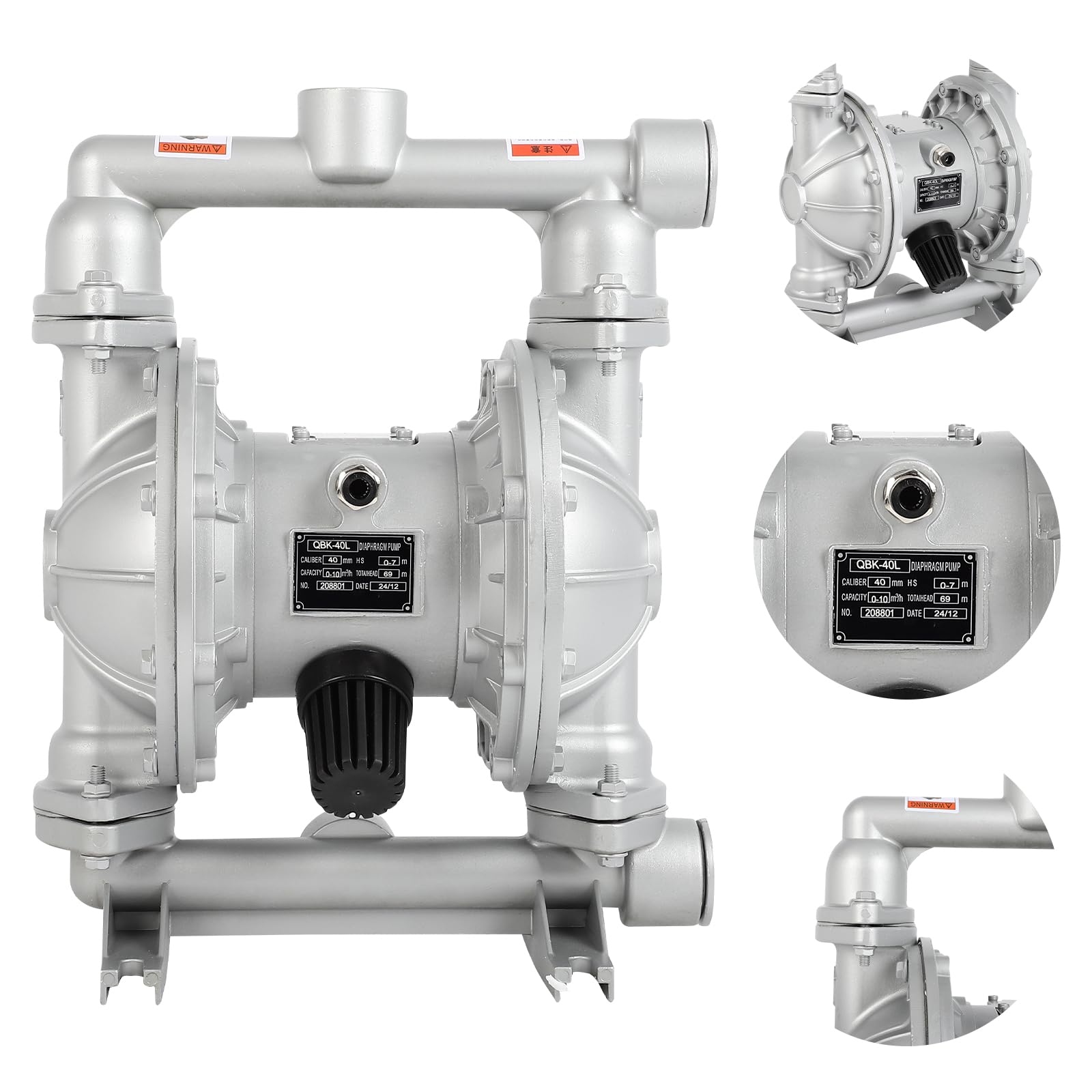 Air Diaphragm Pump 1-1/2" Outlet Chemical Transfer Pump Industrial