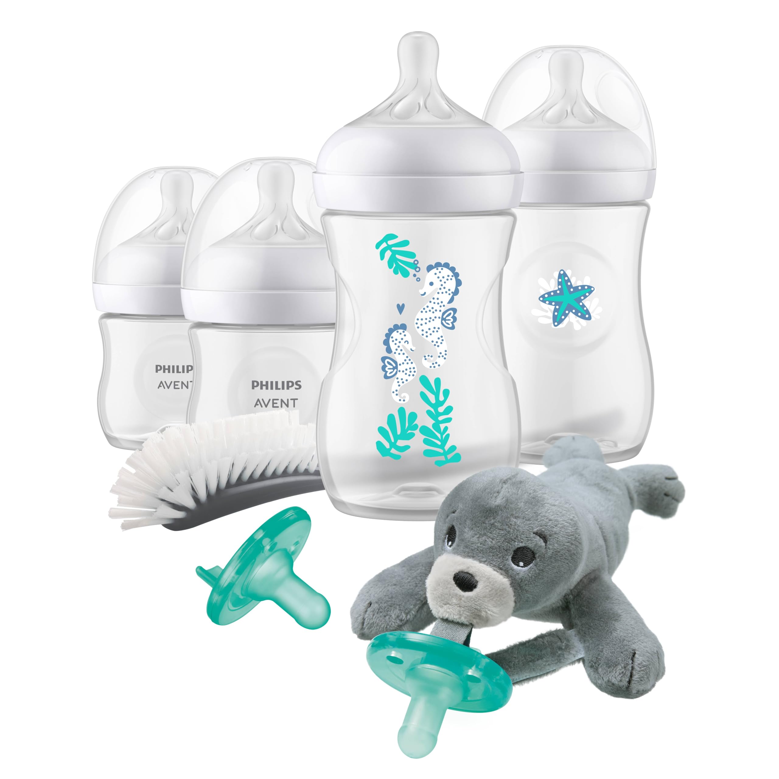Philips Avent Natural Baby Bottle with Natural Response Gift Set Sea Design SCD838/06