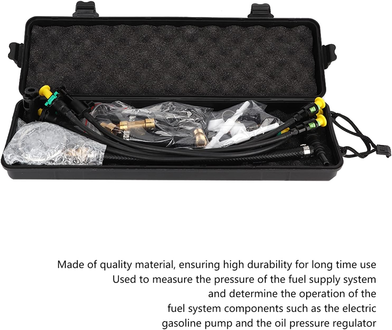 Universal Fuel Pressure Gauge Tester – Automotive Fuel Supply System Diagnostic Meter for Petrol Engines
