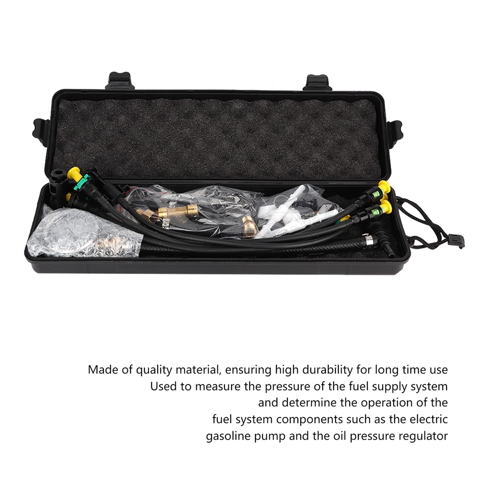 SIXRUN Kit de Medidor de Presión de Probador de Presión Universal del de con Adaptadores de Caja de ABS Manguera para Diagnóstico de Motor de Camión de Automóvil