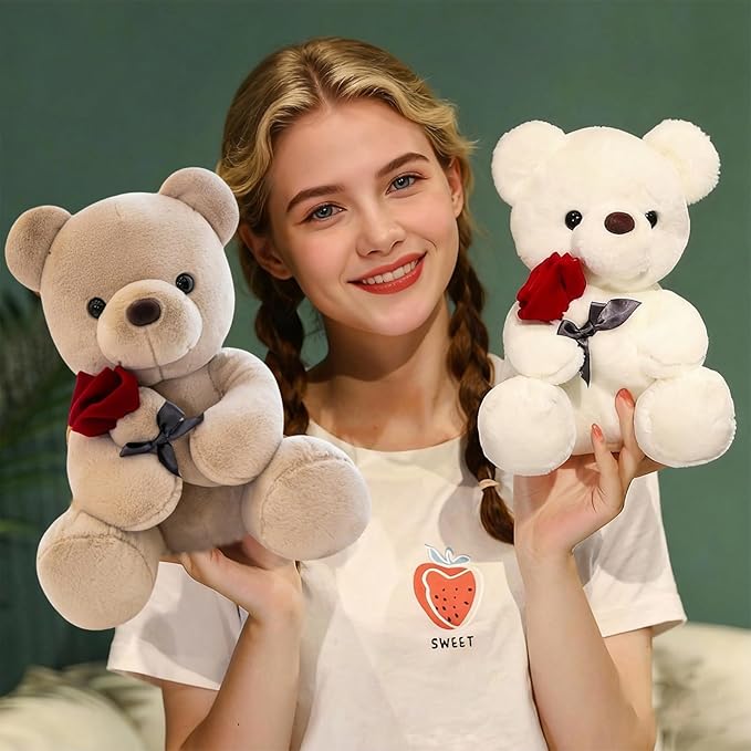 Peluche Osito de Peluche con Rosa 9 Pulgadas miniatura 7