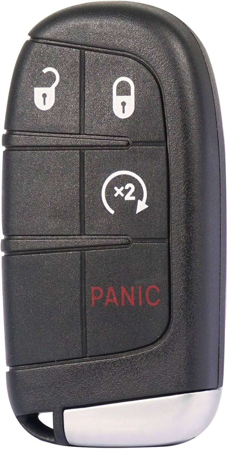 TOP-VIGOR 2pcs Keyless Entry Remote Key Fob Replacement 433Mhz Compatible with Dodge Journey Durango 2011 2012 2013 2014 2015 2016 2017 2018 2019, ID46 Chip 4 Button for M3N-40821302