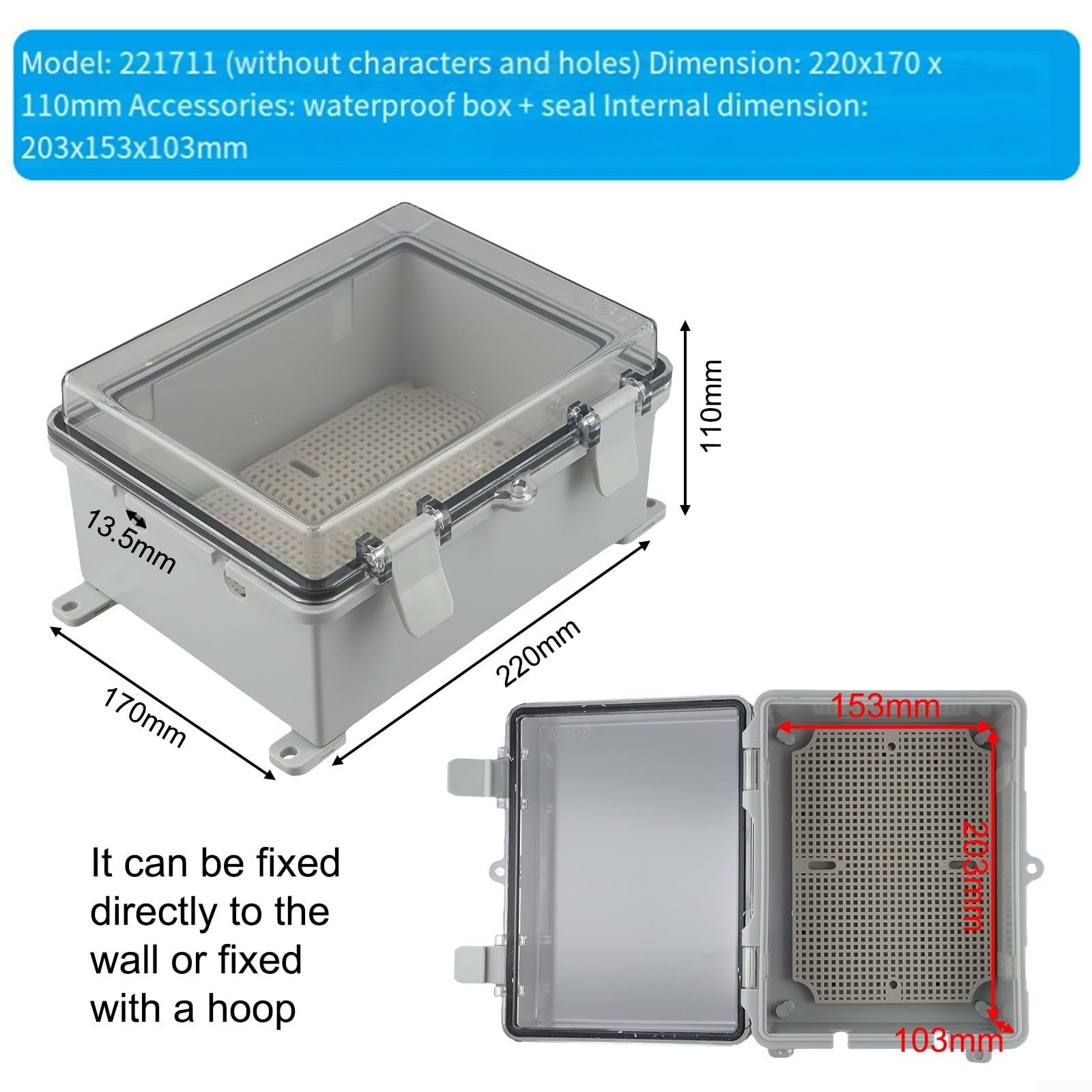 Cubierta protectora de enchufe, caja prueba exterior impermeable for exteriores, toma eléctrica pared resistente a la intemperie, alimentación conmutada