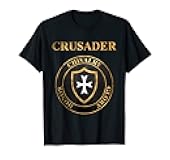 Crusader Medieval Knight Shield Chivalric Virtues T-Shirt