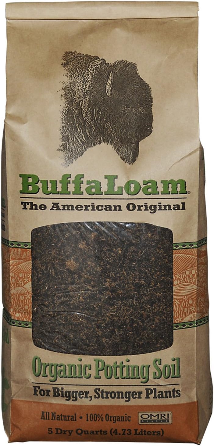 Buffaloam Organic BLPB Potting Soil, 5-Quart / 8 lbs