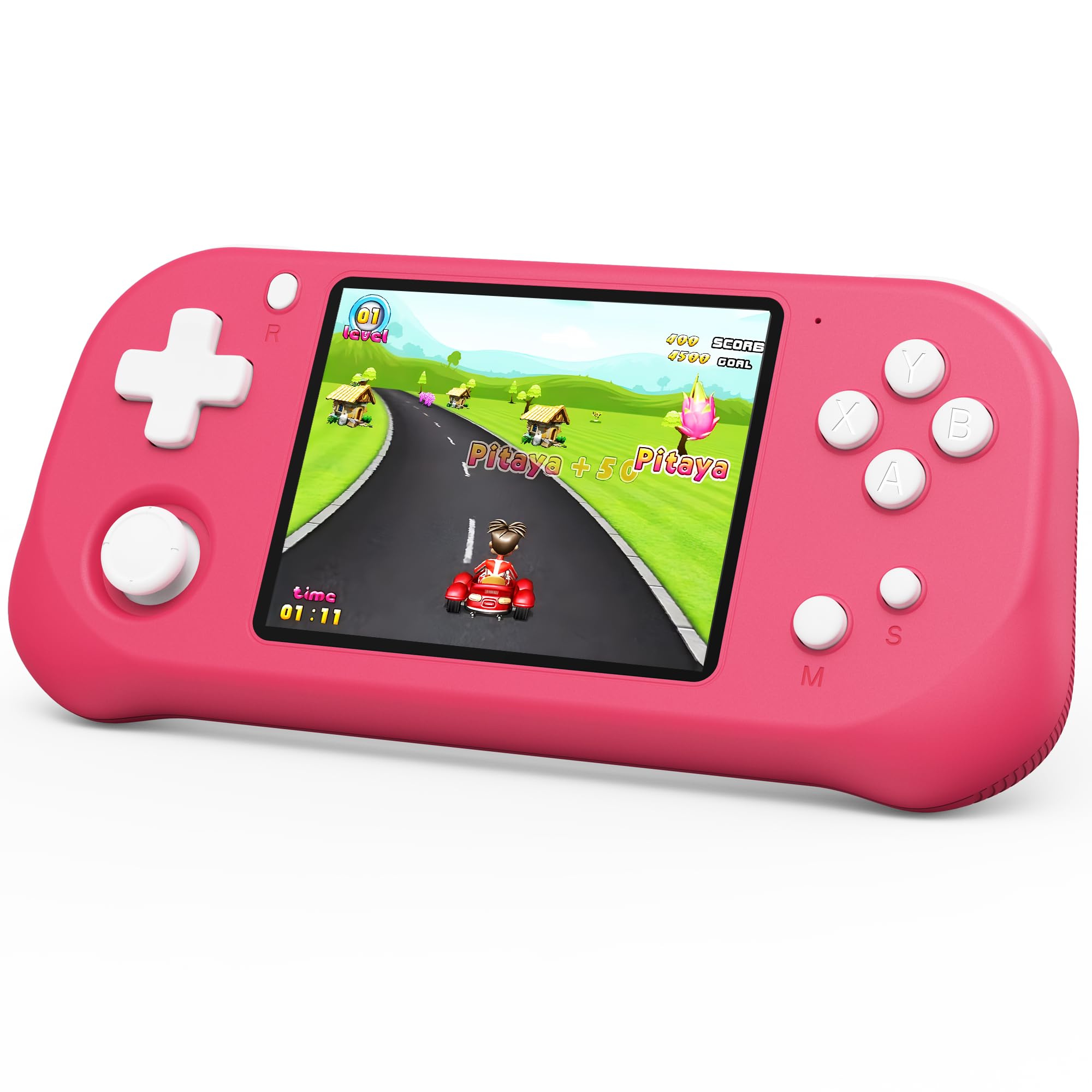 Console de Jeux Portable pour Enfants Adultes Construit en 220 avec 16bit Éducation Jeux Classiques Vidéo Plug & Play et Consoles Système 3.0" LCD Big Écran d’Anniversaire et Cadeau de Noël-Rouge