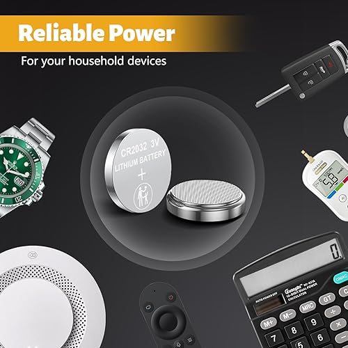 Miniatura 4 de TOPUSSE Paquete de 10 baterías CR2032 de litio de 3 V, 3 V de celda de botón 2032 baterías para Airtag, llavero, llave remota de coche