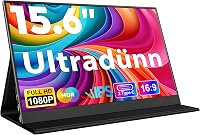 HONGO 15.6" 1080P FHD hordozható monitor USB-C, IPS kijelző, két hangszóró, laptop/PC/Mac/PS5 kompatibilis 1