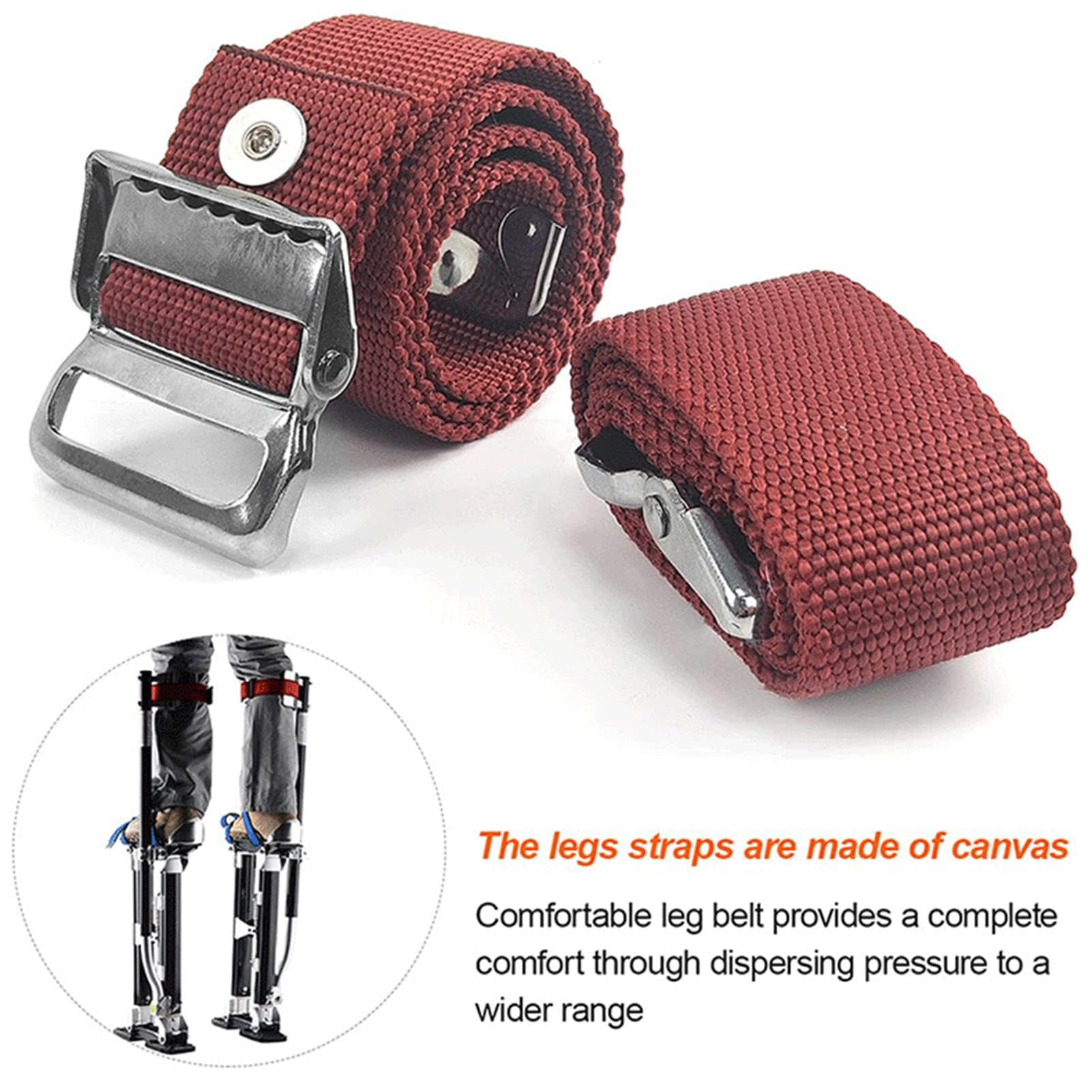 Kit de correas de pierna para zancos de yeso, correas ajustables con hebilla, 2 piezas de accesorios para zancos | Cómodas correas de repuesto para pies, kit de fijación segura de piernas para