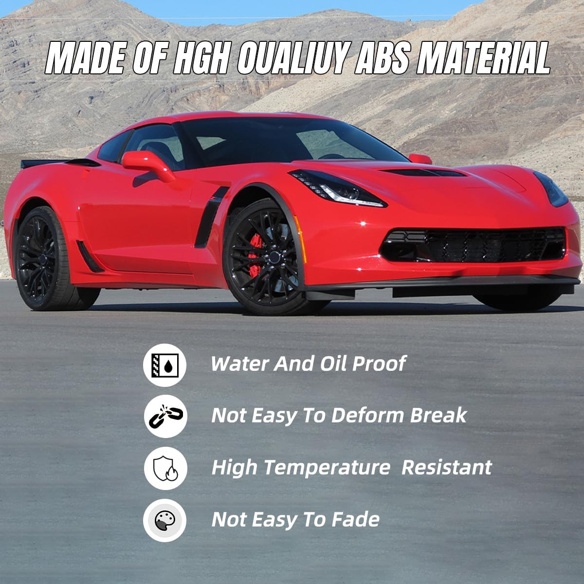 Front Grill Grille Compatible with Corvette C7 2014 2015 2016 2017 2018 2019 ALL Models Front Bumper Lower Grille Cover