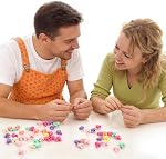 100 Perles de tête d'ours de Pcs, UHOMENY Perles acryliques colorées Perles Large Hole Mix Perles de couleur Pendentifs pour DIY Bracelet Collier Bijoux fait main fabrication artisanale avec boîte