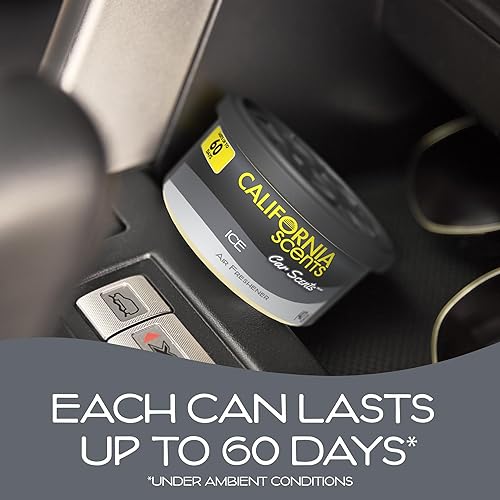 Vista 10 de California Scents Ambientador y neutralizador de olores en lata, juego de 12 latas a prueba de derrames para el hogar y el automóvil, aromas