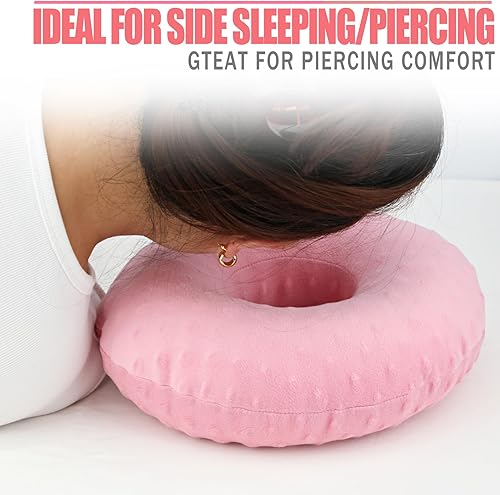 Vista 86 de Almohadas de perforación de oreja para dormir de lado con orificio para la oreja, almohadas de perforación CNH, soporte para aliviar el dolor