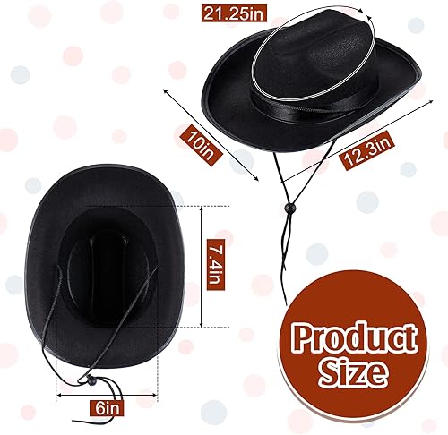 Miniatura 2 de Hercicy Cowboy Hats Kids Toddler Cowgirl Hat for Boys Girls Child Baby Costume Accessories Western Birthday Party Supplies