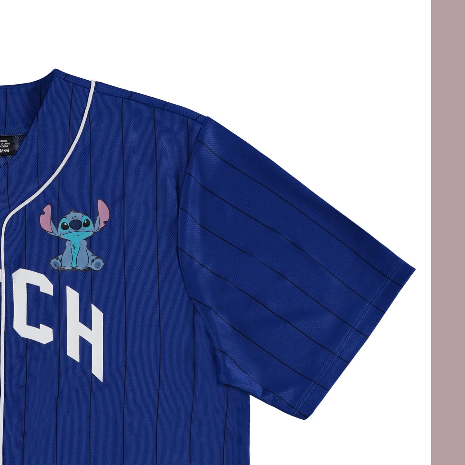 Disney Mens Lilo and Stitch Baseball Jersey - Mens Classic Lilo and Stitch Mesh Button Down Baseball Jersey Lilo and Stitch - Image 4