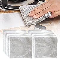 Vista 10 de Paños de alambre multiusos para lavar platos, para uso húmedo y seco, 2025 nuevos paños de alambre reutilizables sin rayar, paños de alambre
