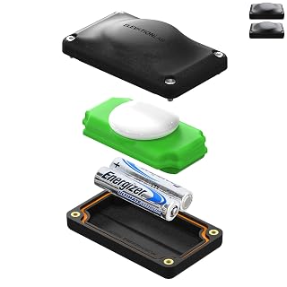 Elevation Lab AirTag 5-Year Compact Extended Battery Case - Uses AAA Batteries - 5X More Capacity Than CR2032 TimeCapsule | Waterproof, CR 2032 Battery Replacement (2-Pack) - Amazon product rated Grade A