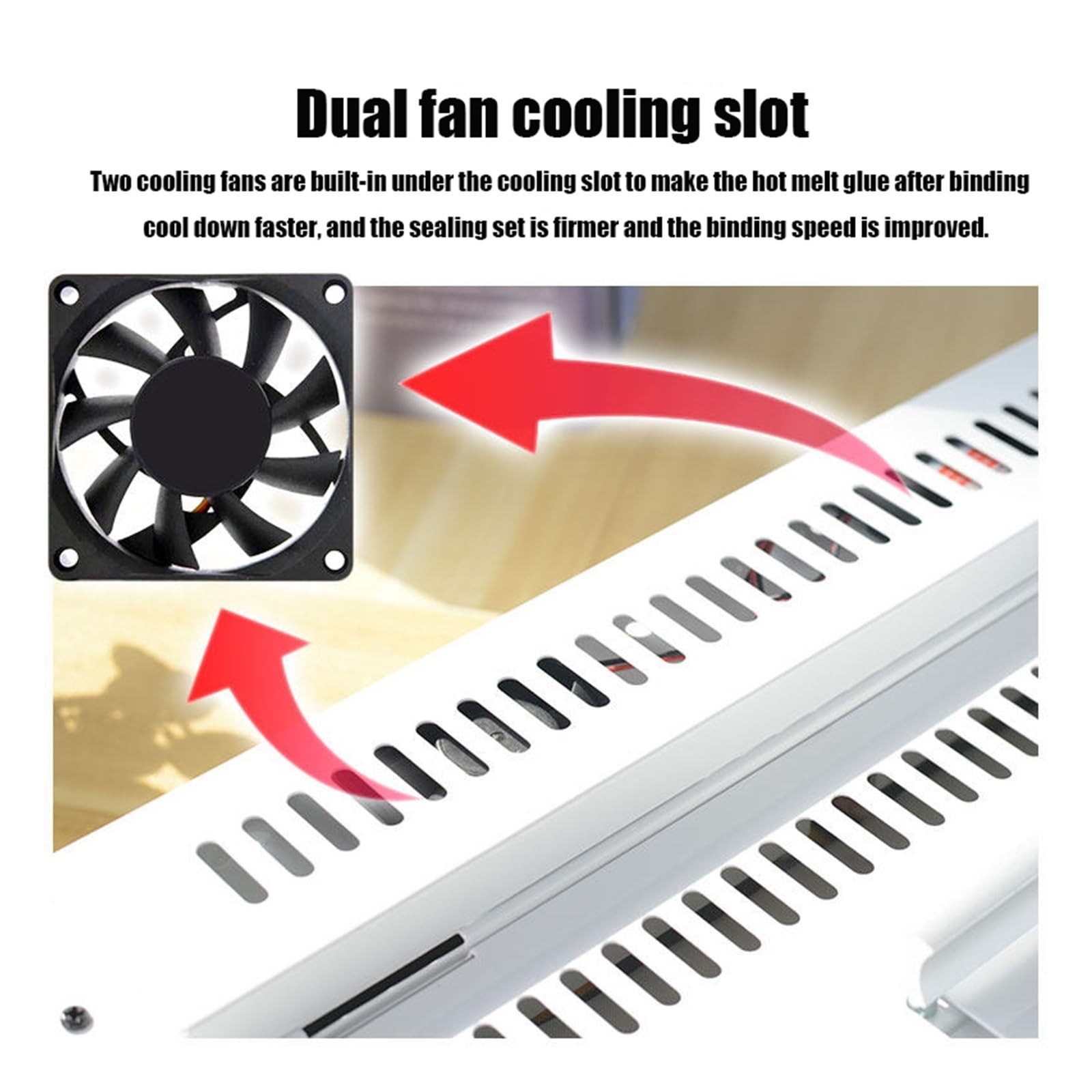Rilegatrice, Macchina rilegatrice a caldo GD380 A4 Rilegatrice for copertine di libri Rilegatrice elettrica a caldo con colla fai da te Macchina rilegatrice a caldo senza fili per scuola e ufficio(Bla