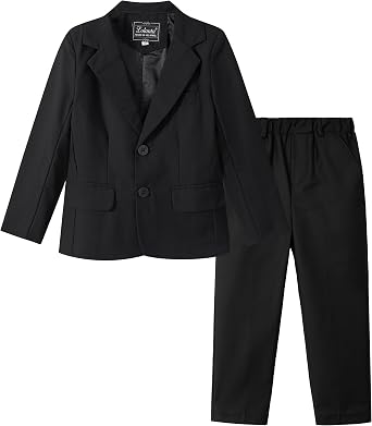 LOLANTA Boys Suit 2PCs Tuxedo Jacket & Pants for Wedding Birthday Proms