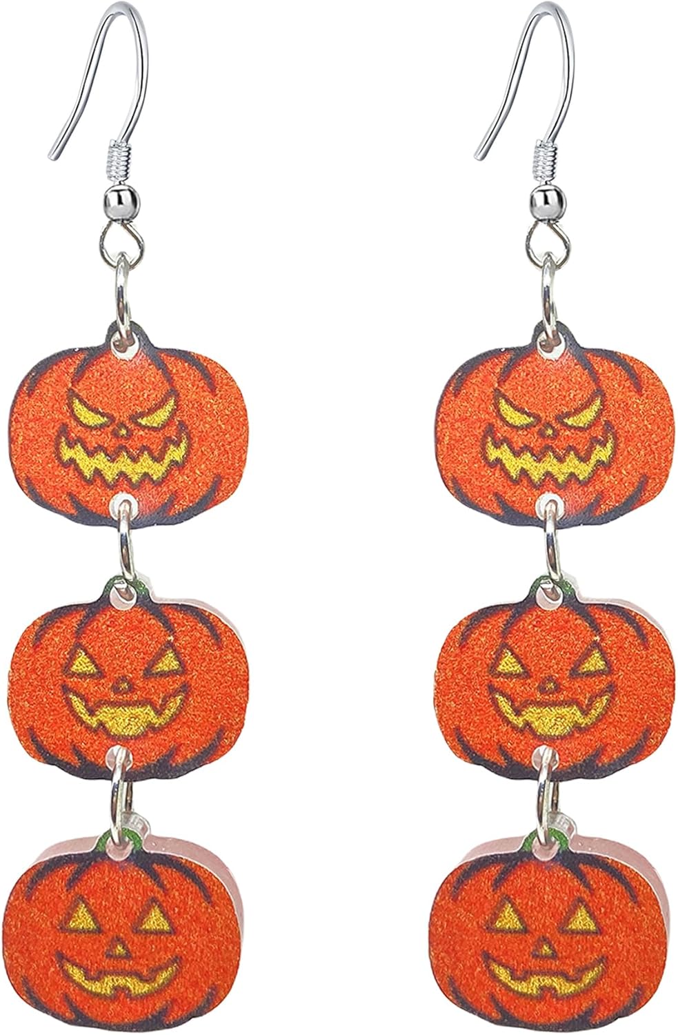 Halloween Earrings for Women Acrylic Witch Bat Ghost Pumpkin Drop Dangle Earrings Halloween Jewelry Holiday Earrings
