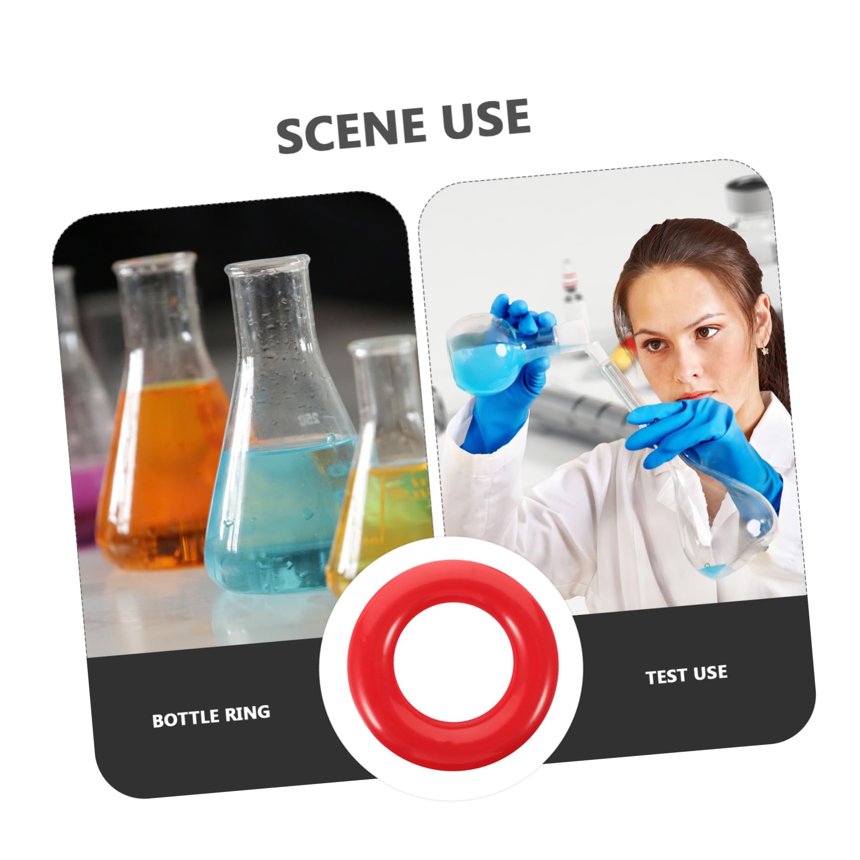2-Pack Weight Rings For Erlenmeyer Flasks – Laboratory Stability Rings, Blue, 8.5cm Diameter, For Scientific Experiments