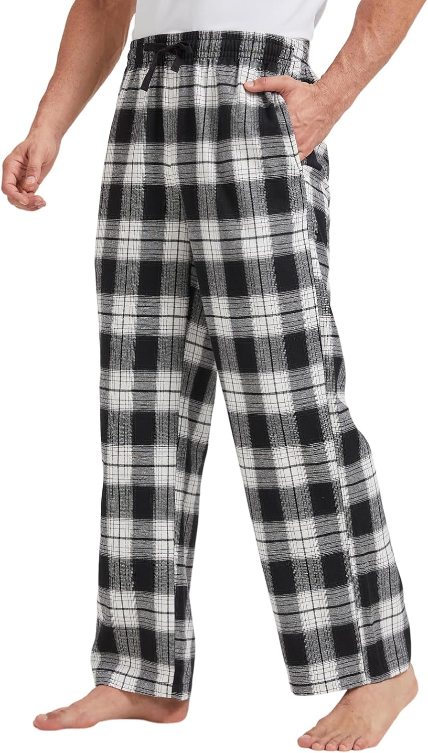 TTZ 34/36 Inseam Mens Tall Pajama Pants 100% Cotton Pj Lounge Sleep Pants for Tall Men - Image 2