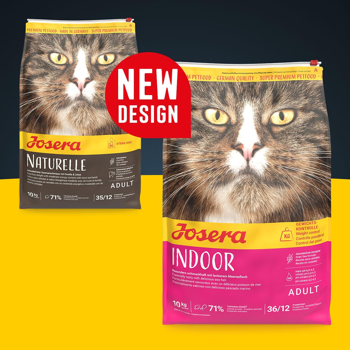 JOSERA Indoor Cat (1 x 10 kg) | Adult | Premium Trockenfutter für ausgewachsene sterilisierte Katzen | getreidefreie Rezeptur | moderater Fettgehalt zur Gewichtkontrolle| mit Geflügel | 1er Pack