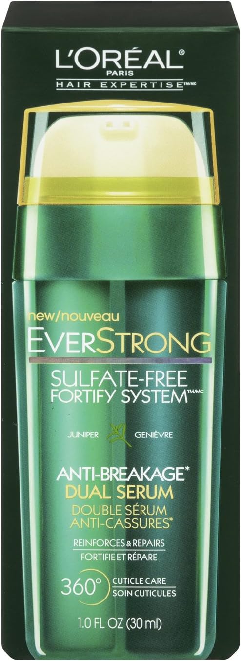 L’Oréal Paris Hair Expertise EverStrong Anti-Breakage Double Force Cream Serum, 1.0 Fluid Ounce