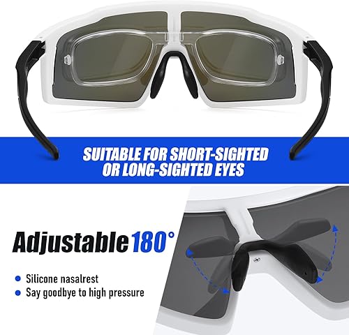 Miniatura 9 de DUCO Gafas de sol de ciclismo para hombres y mujeres polarizadas gafas de sol deportivas UV400 gafas de sol de béisbol gafas de sol anti arañazos