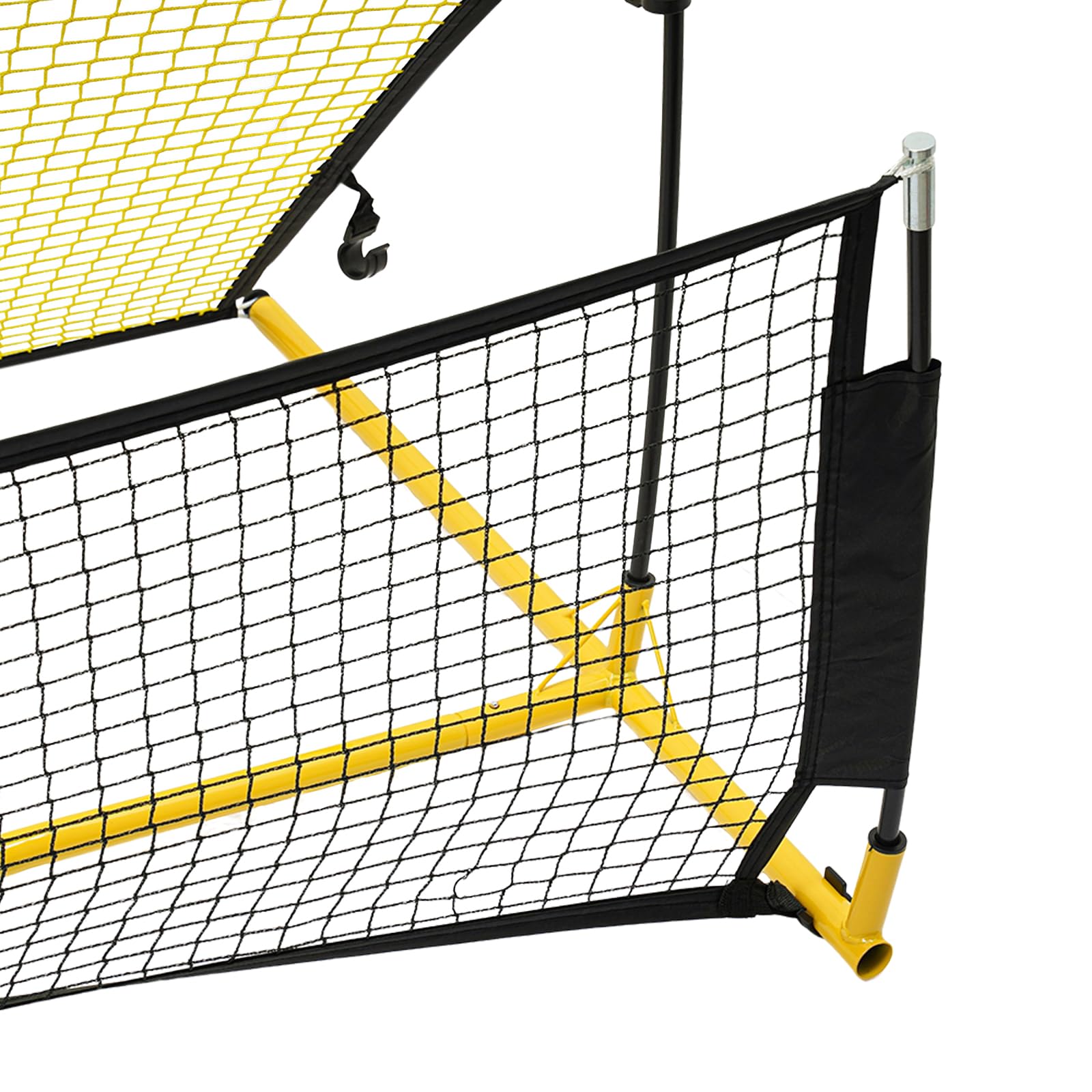 Calcio rimbalzo 2 in 1 rete per esercizi di calcio, 2,1 x 1,2 m, portatile e integrato, per allenamento su qualsiasi superficie