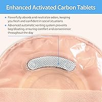 Vista 6 de 100 bolsas de colostomía, bolsas drenables de ostomía de una pieza con cierre para el cuidado del estoma de ileostomía, suministros de ostomía