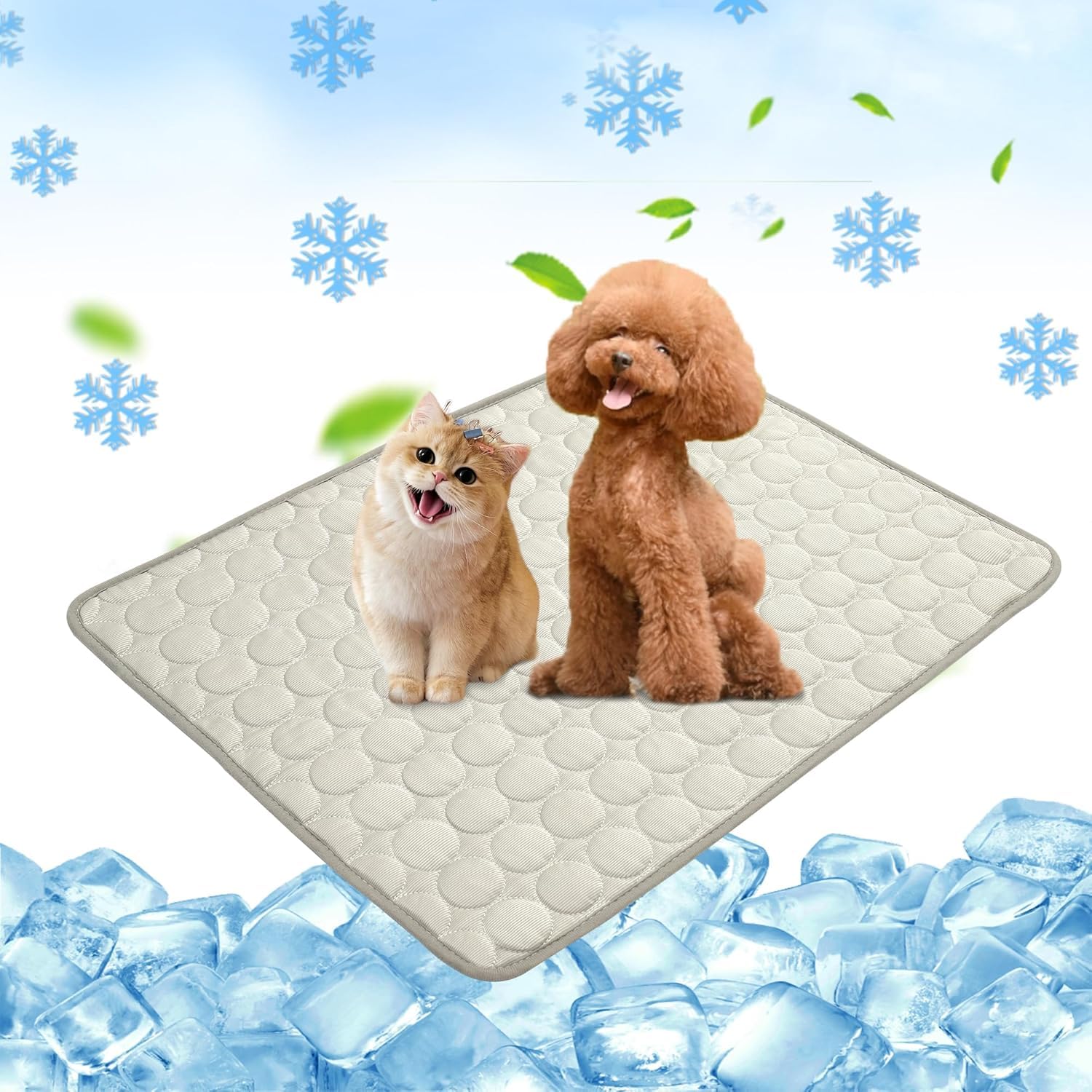 Chumix Kühlmatte Hund, Weichem Stoff Extra für Haustiere | Selbstkühlende Hundematte, Ungiftig Kühlkissen für Haustiere, Kühlmatte Katze, Ideal für Zuhause, Auto, Reisen