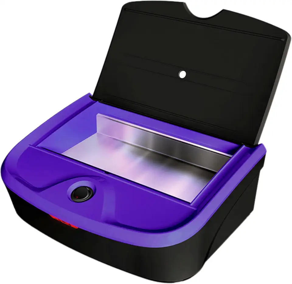 Mega Bell, Estufa esterilizadora para manicure e pedicuri, Exterilix Compact Collor, Bivolt, Caixa ecológica, Base preta com detalhes lilaz