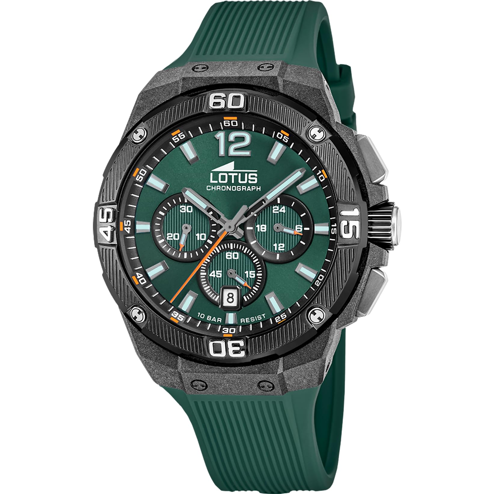 Lotus 18975/2 Mens Carbon Fiber Chronograph Watch with Leather Strap