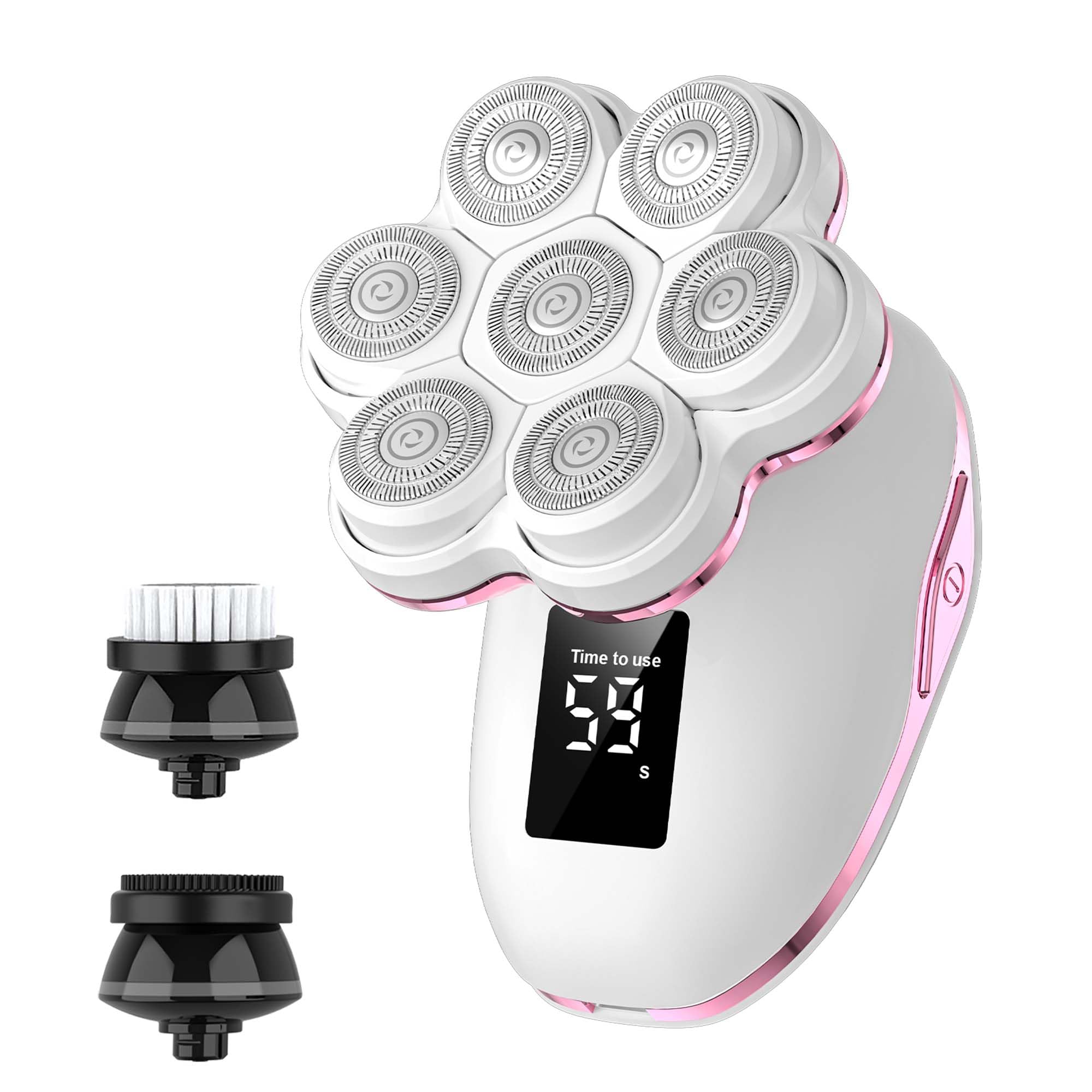 Electric Razors for Women Legs：7D Magnetic Detachable Head Flawless Razor-IPX7 Waterproof Wet Dry Cordless Trimmer-USB Rechargeable Travel Kit(P4)