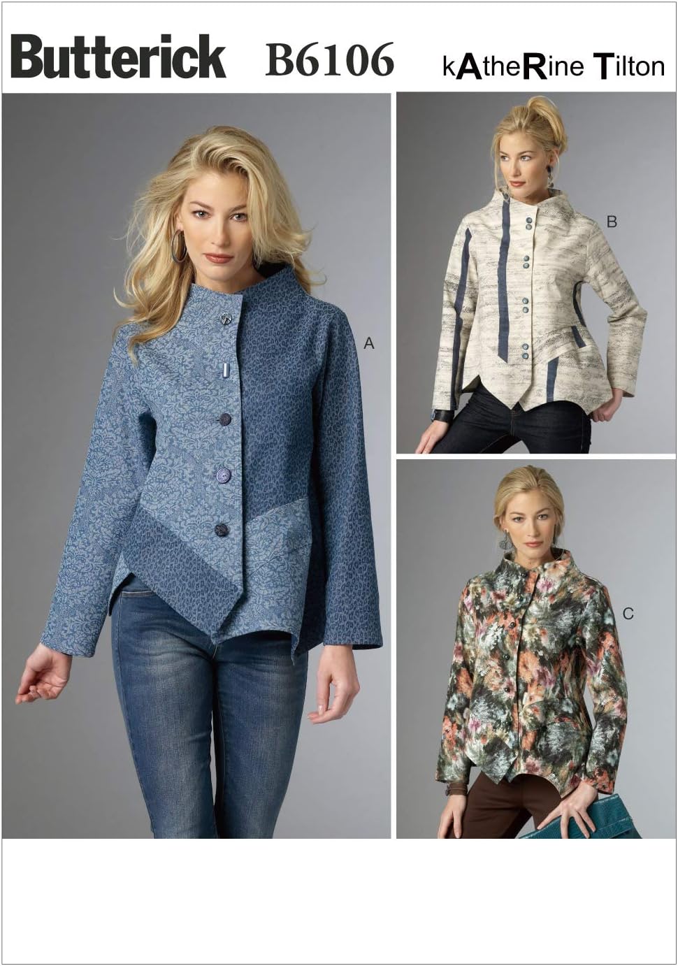 Butterick Patterns 6106 Y Sizes Extra-Small 4 - 6/ Small 8 - 10/ Medium 12 - 14 Misses Jacket