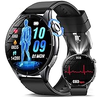 2025 Nuovo Smartwatch Uomo con ECG/𝐆li𝐜𝐞𝐦𝐢a/Pressione Sanguigna/Acido Urico/Sonno/BMI/Temperatura/Cardiofrequenzimetro,1,56