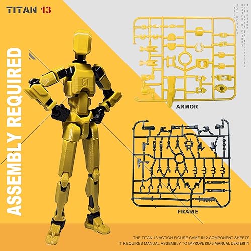 Miniatura 7 de Ailevant Figura de acción Titan 13, figura de acción T13 impresa en 3D con múltiples articulaciones, movible, Lucky 13 articulado robot simulado,