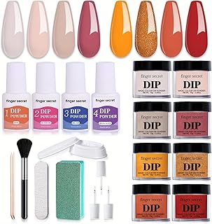 Kit de uñas en polvo de inmersión, juego de p...
